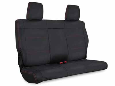 PRP Seats B021-01 Rear Seat Cover for 11-12 Jeep Wrangler JKU 4 Door Black with Red Stitching / PRP Seats B021-01 Seat Cover