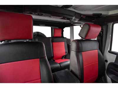 PRP Seats B022-05 Front Seat Covers for 13-18 Jeep Wrangler JK 2 Door or 4 Door Pair Black and Red / PRP Seats B022-05 Seat Cover