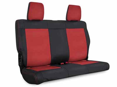 PRP Seats B025-05 Rear Seat Cover for '07 Jeep Wrangler JKU 4 Door Black and Red / PRP Seats B025-05 Seat Cover