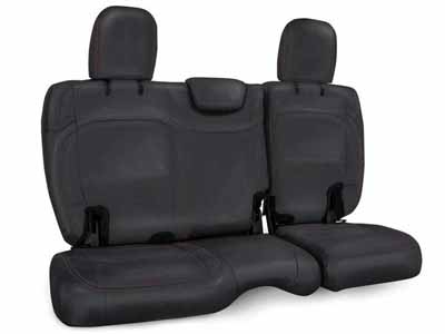 PRP Seats B041-01 Rear Bench Cover for Jeep Wrangler JL, 2 door Black with Red Stitching / PRP Seats B041-01 Seat Cover