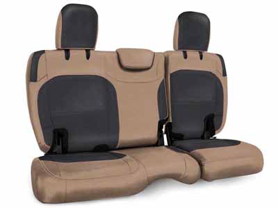 PRP Seats B041-04 Rear Bench Cover for Jeep Wrangler JL, 2 door Black and Tan / PRP Seats B041-04 Seat Cover