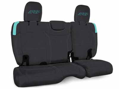 PRP Seats B043-09 Rear Bench Cover for Jeep Wrangler JLU, 4 door with no armrest Black and Teal / PRP Seats B043-09 Seat Cover
