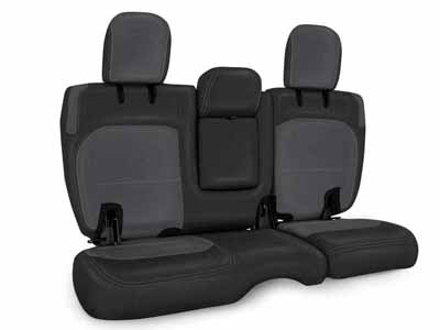PRP Seats B044-03 Rear Bench Cover for Jeep Wrangler JLU, 4 door with Armrest Black and grey / PRP Seats B044-03 Seat Cover