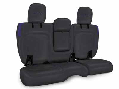 PRP Seats B044-08 Rear Bench Cover for Jeep Wrangler JLU, 4 door with Armrest Black and Purple / PRP Seats B044-08 Seat Cover