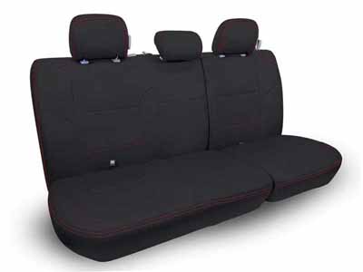 PRP Seats B052-01 Rear Bench Cover for 12-15 Toyota Tacoma Double Cab Black with Red Stitching / PRP Seats B052-01 Seat Cover