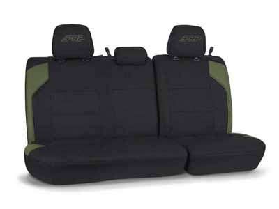 PRP Seats B054-04 Rear Bench Cover for 2016-2023 Toyota Tacoma Double Cab Black and Olive Green / PRP Seats B054-04 Seat Cover