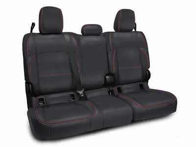 PRP Seats B055-01 Rear Bench Cover for Jeep Gladiator JT, with no Armrest Black with Red Stitching / PRP Seats B055-01 Seat Cover