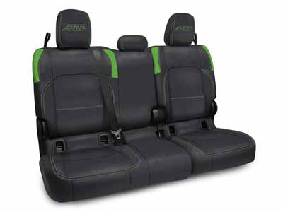 PRP Seats B056-06 Rear Bench Cover for Jeep Gladiator JT, with Armrest Black and Green / PRP Seats B056-06 Seat Cover