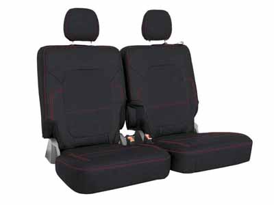 PRP Seats B059-01 Rear Bench Covers for 2021+ Ford Bronco, 2 Door Black with Red Stitching / PRP Seats B059-01 Seat Cover