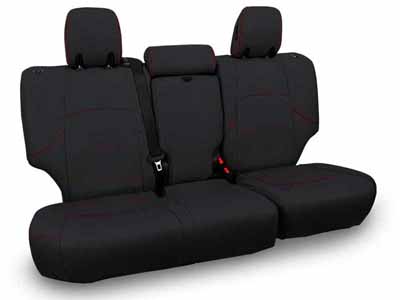 PRP Seats B067-01 Rear Bench Cover for 2011-2024 Toyota 4Runner 5-seat model Black W/Red Stitch / PRP Seats B067-01 Seat Cover
