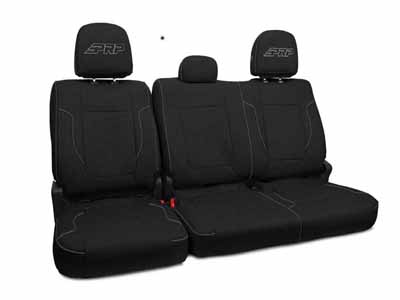 PRP Seats B070-06 Rear Bench Seat Covers for 2012-14 Ford Raptor Black with Silver Stitch / PRP Seats B070-06 Seat Cover