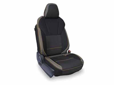 PRP Seats B082-05 Front Seat Covers for 2018-2023 Subaru Crosstrek Pair Black and Gray W/Gold Stitch / PRP Seats B082-05 Seat Cover