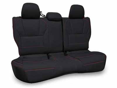 PRP Seats B083-01 Rear Bench Seat Cover for 2018-2023 Subaru Crosstrek Black with Red Stitch / PRP Seats B083-01 Seat Cover
