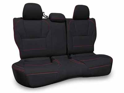 PRP Seats B083-04 Rear Bench Seat Cover for 2018-2023 Subaru Crosstrek Black with Orange Stitch / PRP Seats B083-04 Seat Cover