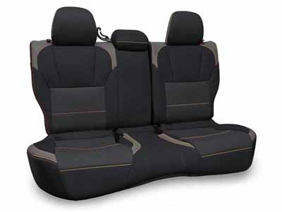 PRP Seats B083-05 Rear Bench Seat Cover for 2018-2023 Subaru Crosstrek Black and Gray W/Gold Stitch / PRP Seats B083-05 Seat Cover
