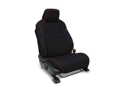 PRP Seats B088-01 Front Seat Covers for 2024 Toyota Tacoma Pair Black with Red Stitch / PRP Seats B088-01 Seat Cover