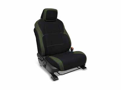PRP Seats B088-04 Front Seat Covers for 2024 Toyota Tacoma Pair Black and Olive Green / PRP Seats B088-04 Seat Cover