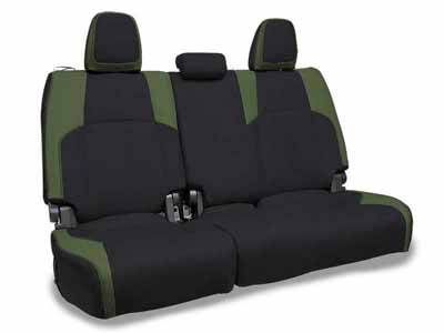 PRP Seats B089-04 Rear Bench Covers for 2024 Toyota Tacoma Black and Olive Green / PRP Seats B089-04 Seat Cover
