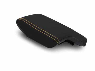 PRP Seats B111-05 Center Console Cover for 2018-2023 Subaru Crosstrek -Â Black & Gray W/Gold Stitch / PRP Seats B111-05 Console Cover