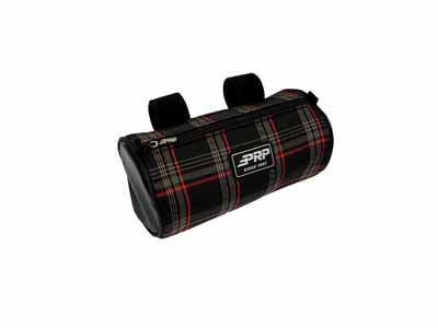 PRP Seats E13-317 Buggy Bag 7 inch Round 13 Inch long Vinyl Coated Nylon Black and Red Plaid / PRP Seats E13-317 Roll Bar Storage Bag