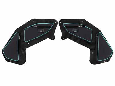 PRP Seats SHRDYE96-238 PRP Shreddy Rear Door Bags for Polaris Pair Black and Teal / PRP Seats SHRDYE96-238 Door Bag
