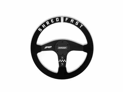 PRP Seats SHRDYG257 PRP X Shreddy Shred Fast Steering Wheel 13 Inch Diameter Black and White Flat / PRP Seats SHRDYG257 Steering Wheel