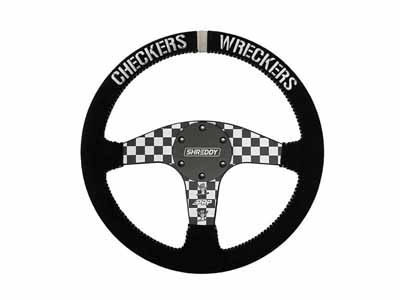 PRP Seats SHRDYG259 PRP X Shreddy Checkered Steering Wheel 13 Inch Diameter Checkered Flat / PRP Seats SHRDYG259 Steering Wheel