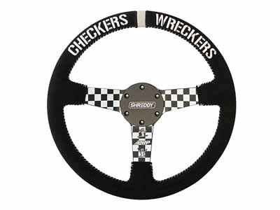 PRP Seats SHRDYG260 PRP X Shreddy Checkered Steering Wheel 13 Inch Diameter Checkered Deep Dish / PRP Seats SHRDYG260 Steering Wheel