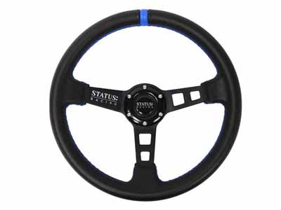 PRP Seats SRG131 Deep Dish Leather Steering Wheel 13 Inch Diameter Blue / PRP Seats SRG131 Steering Wheel