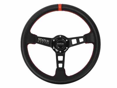 PRP Seats SRG132 Deep Dish Leather Steering Wheel 13 Inch Diameter Red / PRP Seats SRG132 Steering Wheel