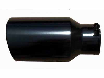 Pypes EVT255B Exhaust Tail Pipe Tip 2.5 in ID x 5 in OD x 18 in 5 in Tip Bolt On Black Finish / Pypes Performance Exhaust EVT255B Exhaust Tip