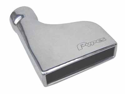 Pypes EVT36 Exhaust Tail Pipe Tip Set 3 in x 8 in x 2 in x 11 in Rectangle Clamp On Polished Pair / Pypes Performance Exhaust EVT36 Exhaust Tip