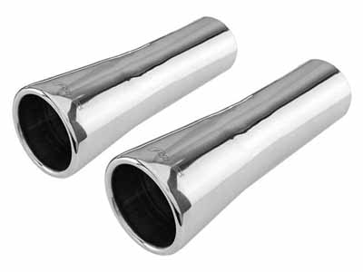 Pypes EVT40 Exhaust Tail Pipe Tip Set 66-68 GTO 2.5" To 3.5 in Slip Fit Trumpet Clamp On Pair / Pypes Performance Exhaust EVT40 Exhaust Tip