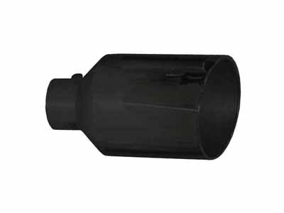 Pypes EVT410B Exhaust Tail Pipe Tip 4 in ID X 10 in OD X 18 in L Rolled W 10 in Tip Bolt On Black / Pypes Performance Exhaust EVT410B Exhaust Tip