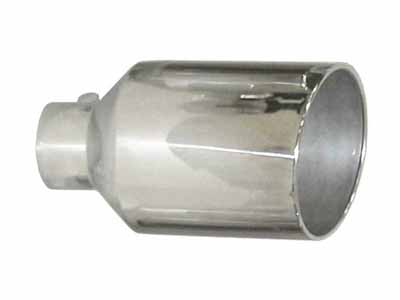 Pypes EVT410 Exhaust Tail Pipe Tip 4 in ID X 10 in OD X 18 in L Rolled W 10 in Tip Bolt On Polished / Pypes Performance Exhaust EVT410 Exhaust Tip