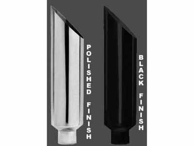Pypes EVT508-36AC Exhaust Stack Pipe Miter 5 in OD x 8 in x 36 in 8 In Tip Clamp On Polished / Pypes Exhaust EVT508-36AC Exhaust Stack Pipe