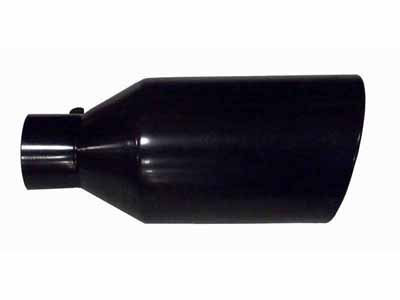 Pypes EVT508B Exhaust Tail Pipe Tip 5 in ID x 8 in OD x 18 in L Bolt On Black Finish / Pypes Performance Exhaust EVT508B Exhaust Tip
