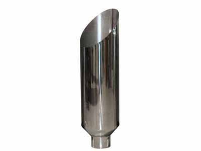 Pypes EVT510-36AC Exhaust Stack Pipe Miter 5 in OD x 10 in OD x 3 in L 10 in Tip Clamp On Polished / Pypes Exhaust EVT510-36AC Exhaust Stack Pipe
