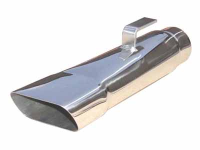 Pypes EVT80 Exhaust Tail Pipe Tip Set 68-70 Charger 2.5" Rectangle Slant Cut Clamp On Polished Pair / Pypes Performance Exhaust EVT80 Exhaust Tip