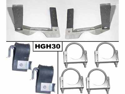 Pypes HGH30 Exhaust Hanger Kit 64-72 GTO Incl Pair Muffler Hangers/Tailpipe Hangers/ 2.5" U Clamps / Pypes Exhaust HGH30 Exhaust System Hanger