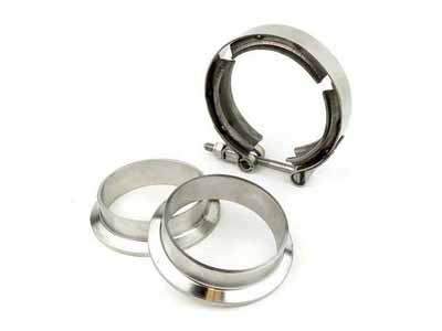 Pypes Performance Exhaust HVB25 V-Band Exhaust Clamp 2.5 in Natural 304 Stainless Steel / Pypes Performance Exhaust HVB25 Exhaust Clamp