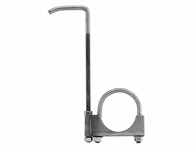 Pypes Performance Exhaust HVH13S Muffler Hanger Universal 3 in Natural Finish 304 Stainless Steel / Pypes Exhaust HVH13S Exhaust System Hanger Bracket