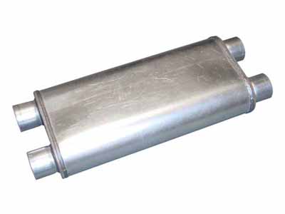 Pypes MVR100 Race Pro Series Muffler 2.5 in Dual Inlet/Outlet 20 in L Hardware Not Incl Natural / Pypes Performance Exhaust MVR100 Muffler