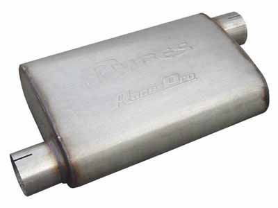 Pypes MVR10 Race Pro Series Muffler 14 in 2.5 in Offset/Offset Hardware Not Incl Natural / Pypes Performance Exhaust MVR10 Muffler