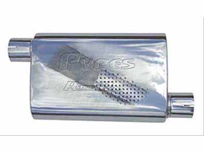 Pypes MVR16S Race Pro Series Muffler 14 in 3 in Offset/Offset Hardware Not Incl Polished / Pypes Performance Exhaust MVR16S Muffler