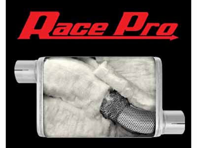 Pypes Exhaust MVR16 Race Pro Muffler 14 Inch Body 3 Inch Offset Inlet/Offset Outlet 409 Stainless / Pypes Performance Exhaust MVR16 Muffler