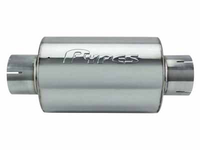 Pypes MVR2030S M-80 Series Muffler 3 in Round 6 in Width Hardware Not Incl Polished / Pypes Performance Exhaust MVR2030S Muffler