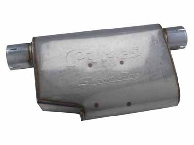 Pypes MVS11 Street Pro Series Muffler 14 in 2.5 in Offset/Offset Same Side Natural / Pypes Performance Exhaust MVS11 Muffler
