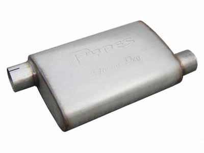 Pypes MVS16 Street Pro Series Muffler 14 in 3 in Offset/Offset Hardware Not Incl Natural / Pypes Performance Exhaust MVS16 Muffler