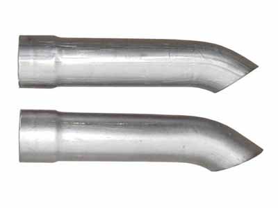 Pypes Exhaust PVD10 Downturns 2.5 in Natural Finish Hardware Not Incl 409 Stainless Steel / Pypes Performance Exhaust PVD10 Exhaust Pipe